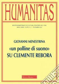 «Un polline di suono». Su Clemente Rebora libro di Menestrina Giovanni