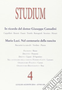 Studium (2014). Vol. 4: Mario Luzi. Nel centenario della nascita libro di Baccarini I. (cur.)