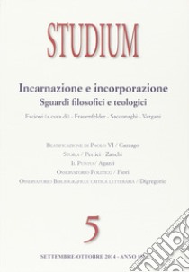 Studium (2014). Vol. 5: Incarnazione e incorporazione libro di Facioni S. (cur.)