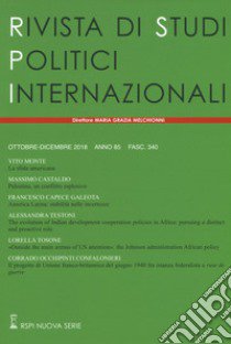 Rivista di studi politici internazionali (2018). Vol. 4 libro