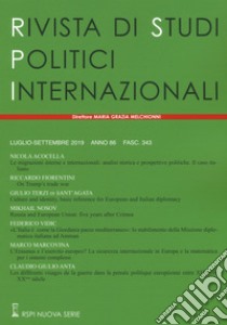 Rivista di studi politici internazionali (2019). Vol. 3 libro