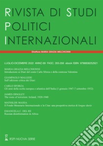 Rivista di studi politici internazionali (2022). Vol. 3-4 libro