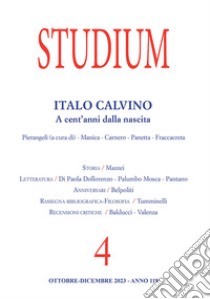 Studium (2023). Vol. 4: Italo Calvino. A cent'anni dalla nascita libro