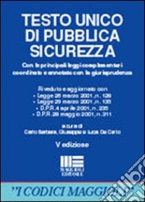 Testo unico di pubblica sicurezza libro