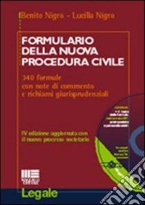 Formulario della nuova procedura civile libro di Nigro Benito - Nigro Lucilla