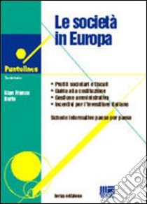 Le società in Europa libro di Borio G. Franco