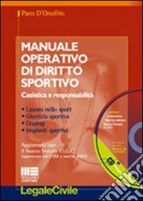 Manuale operativo di diritto sportivo libro di D'Onofrio Paco