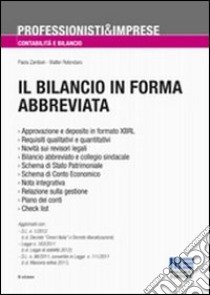 Il bilancio in forma abbreviata libro di Zambon Paola - Rotondaro Walter