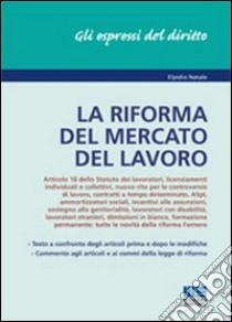 La riforma del mercato del lavoro libro di Natale Elpidio