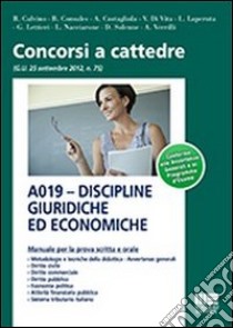 A019. Discipline giuridiche ed economiche libro