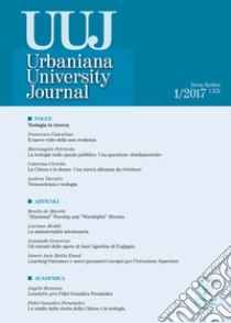 Urbaniana University Journal. Euntes Docete (2017). Vol. 1: Focus: Teologia in ricerca libro