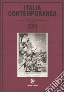 Italia contemporanea. Vol. 233 libro