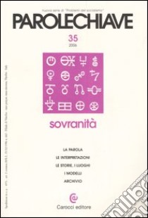 Parolechiave (2006). Vol. 35: Sovranità libro