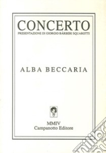 Concerto libro di Beccaria Alba