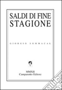 Saldi di fine stagione libro di Sommacal Giorgio