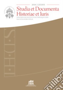 Studia et documenta historiae et iuris (2020). Vol. 86 libro