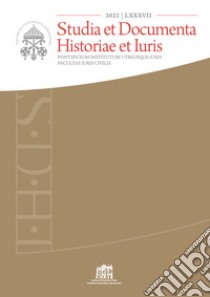 Studia et documenta historiae et iuris (2021). Vol. 87 libro