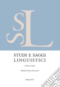 Studi e saggi linguistici (2020). Vol. 1 libro