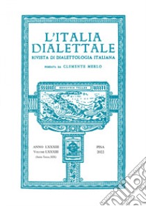 L'Italia dialettale. Rivista di dialettologia italiana (2022). Vol. 83 libro