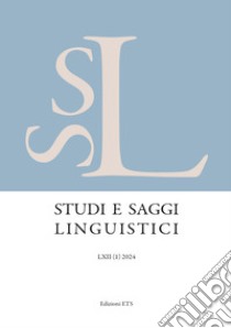 Studi e saggi linguistici (2024). Vol. 1 libro