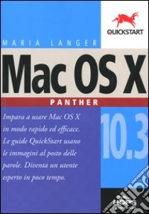 Mac OS X 10.3 Panther libro di Langer Maria