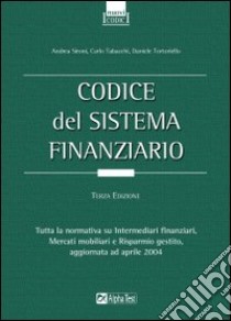 Codice del sistema finanziario libro