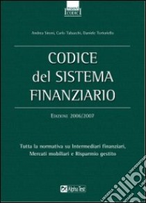 Codice del sistema finanziario libro