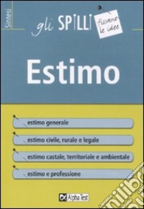 Estimo libro di Fracchia Loredana