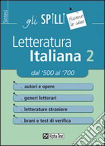 Letteratura italiana. Vol. 2 libro di Vottari Giuseppe