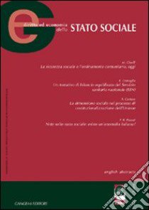 GE. Diritto ed economia dello Stato sociale (2003). Vol. 6 libro di Circassi D. (cur.)