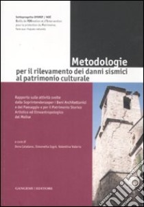 Metodologie per il rilevamento dei danni sismici al patrimonio culturale. Ediz. illustrata libro di Catalano D. (cur.); Isgrò S. (cur.); Valerio V. (cur.)