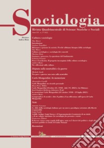 Sociologia. Rivista quadrimestrale di scienze storiche e sociali (2022). Vol. 1 libro di Bixio A. (cur.)