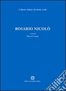 Rosario Nicolò libro di Lipari N. (cur.)