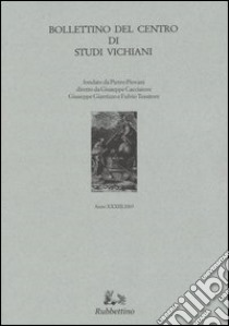 Bollettino del Centro di studi vichiani. Vol. 33 libro