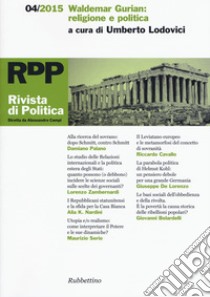 Rivista di politica (2015). Vol. 4: Waldemar Gurian: religione e politica libro