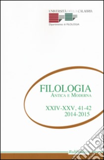 Filologia antica e moderna. Vol. 41-42 libro