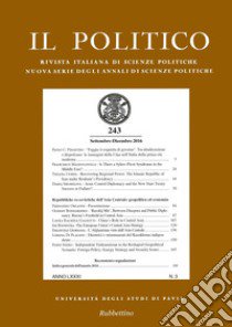 Il politico. Rivista italiana di scienze politiche (2016). Vol. 3 libro