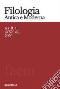 Filologia antica e moderna (2020). Vol. 49 libro