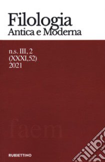 Filologia antica e moderna (2021). Vol. 52 libro