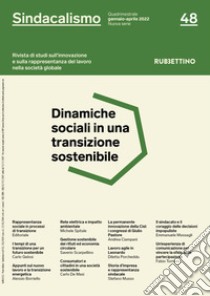 Sindacalismo. Rivista di studi sull'innovazione e sulla rappresentanza del lavoro nella società globale (2022). Vol. 48 libro