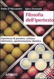 Filosofia dell'ipertesto. Esperienza di pensiero; scrittura elettronica; sperimentazione didattica libro di D'Alessandro Paolo; Domanin Igino