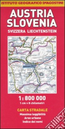 Austria, Slovenia, Svizzera, Liechtenstein 1:800.000 libro