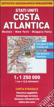 Stati Uniti. Costa Atlantica. Boston, New York, Niagara Falls 1:1.250.000 libro