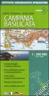 Campania e Basilicata 1:200 000. Ediz. multilingue libro