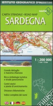 Sardegna 1:200.000. Ediz. multilingue libro