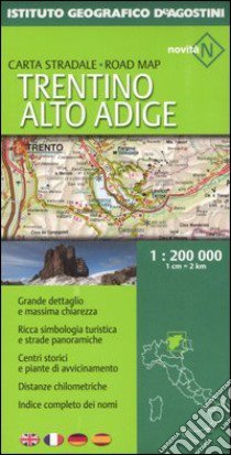 Trentino Alto Adige 1:200 000. Ediz. multilingue libro