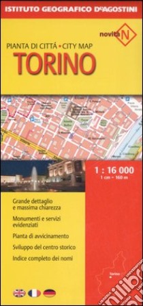 Torino 1:16 000. Ediz. multilingue libro