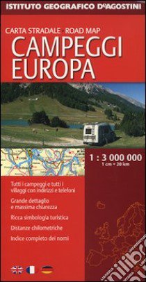 Campeggi Europa 1:3.000.000 libro