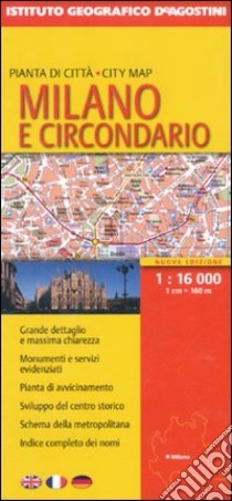 Milano e circondario 1:16.000 libro