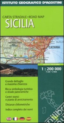 Sicilia 1:200 000. Ediz. multilingue libro